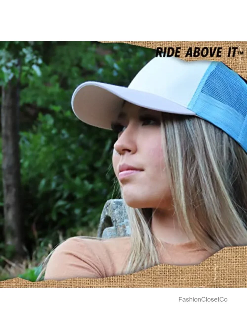 Women's Trucker Hat Snapback Baseball Cap Curved Bill Cotton Polyester